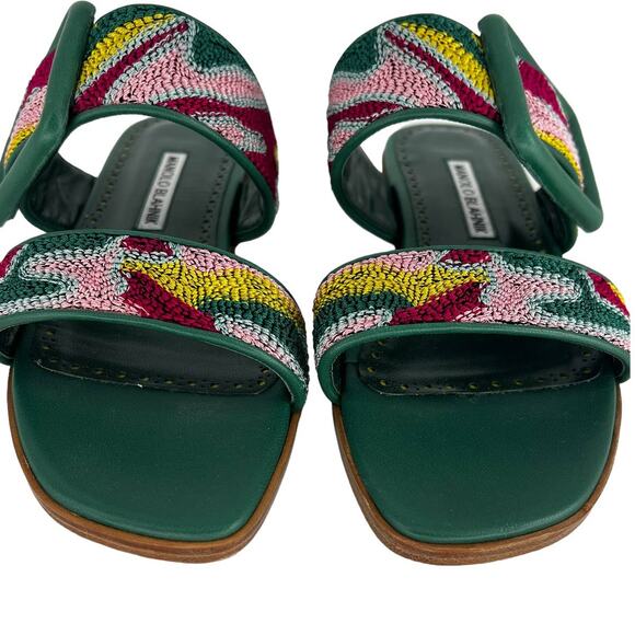 Manolo Blahnik Multicolor Sandals - Picture 10 of 14